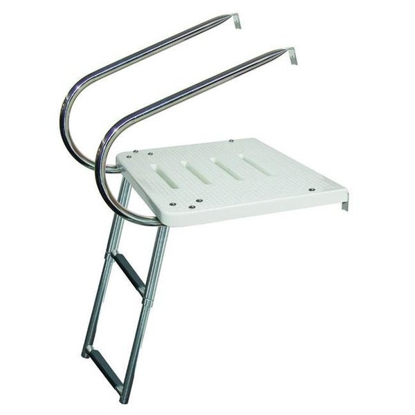 Jif Marine JIF MARINE EKT4 3-Step I/O Transom Platform W/2 Arms Ss 316 Telescoping Mt Bottom EKT4